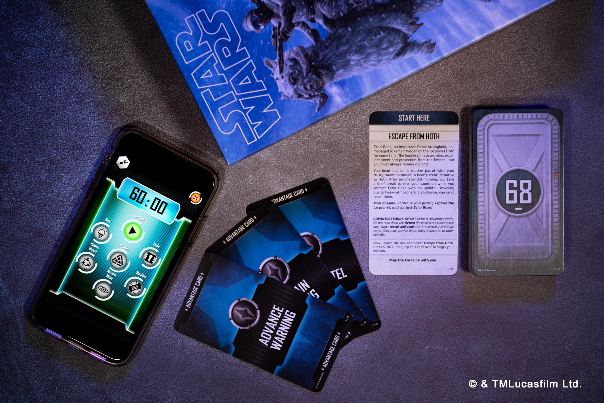 Asmodee , Unlock! Star Wars The Escape Game , Board Game , Ages 10+ , 1-6 Players , 60 Minute Playing Time