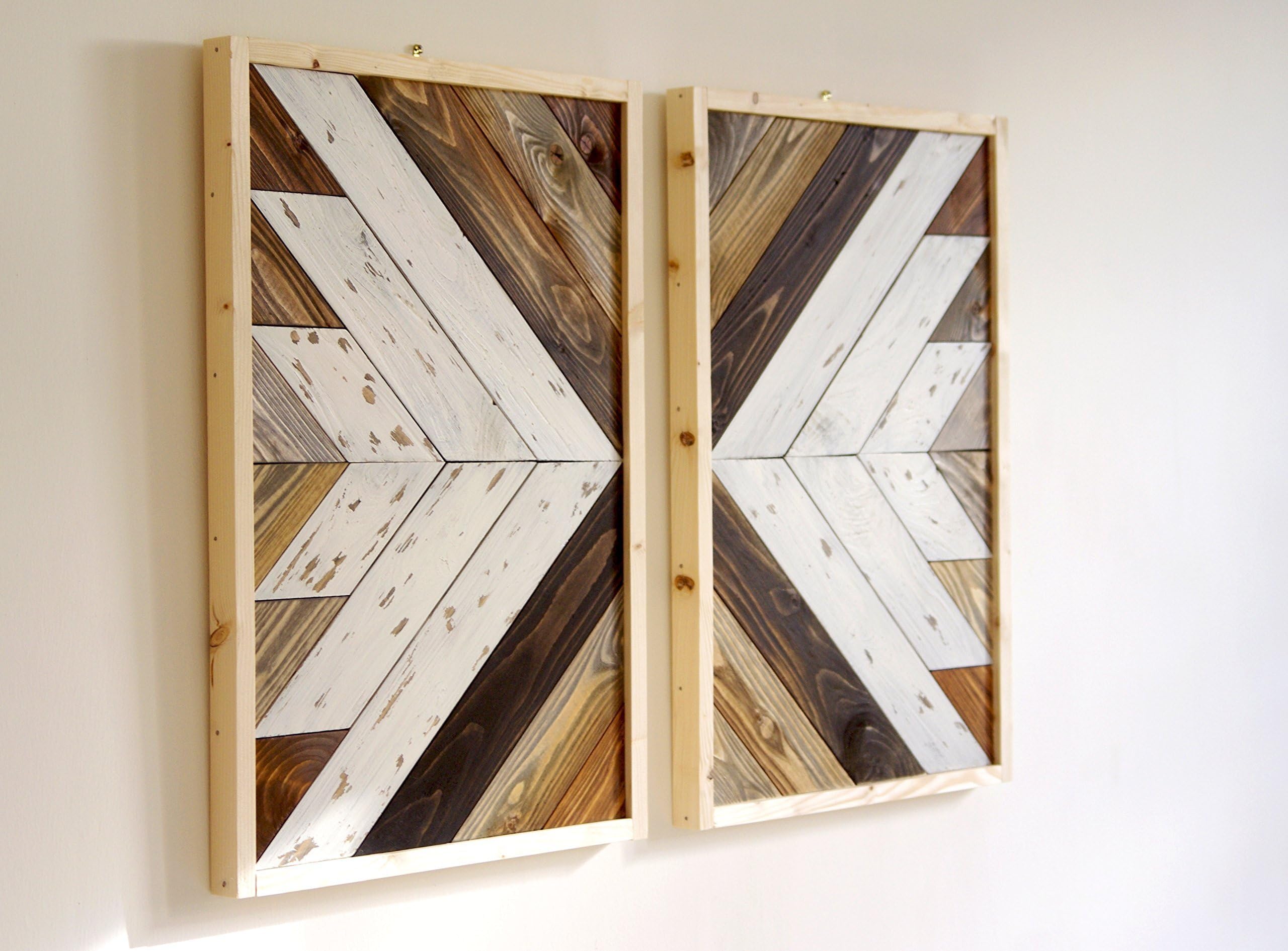 Wooden wall art, geometrical statement wall hangings, cabin home, big rustic wall arrows, Nordic Scandinavian art, barn style decorations