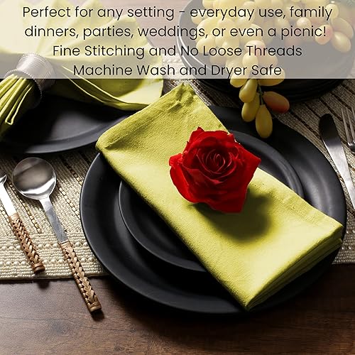 Miniatura 7 de Cotton Clinic Servilletas de Tela para Cena  Servilletas de Mesa Perfectas para Uso Diario  Suaves Durables Lavables  Ideales para Fiestas Bodas