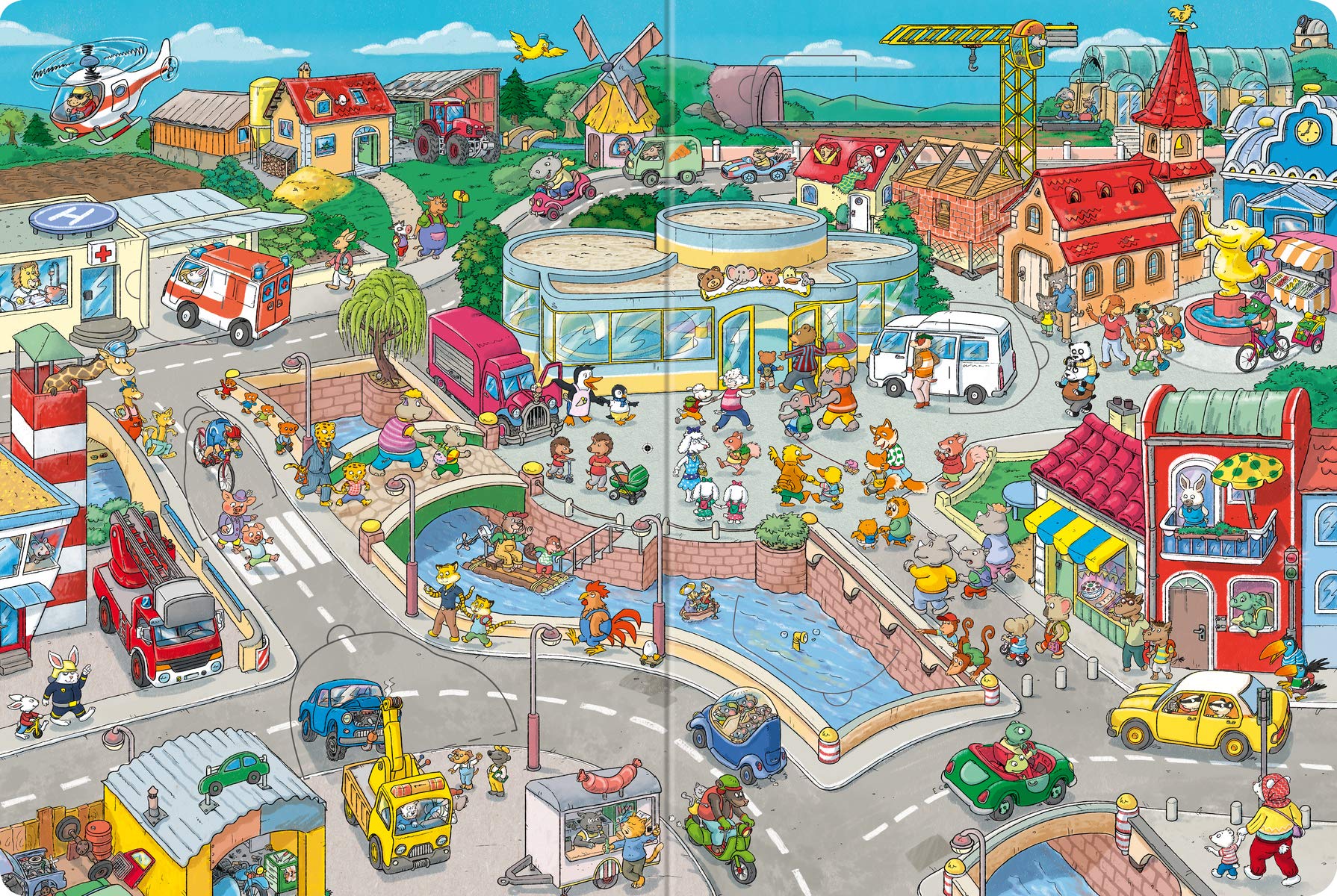 Mein großes Klappen-Wimmelbuch: Im Kindergarten