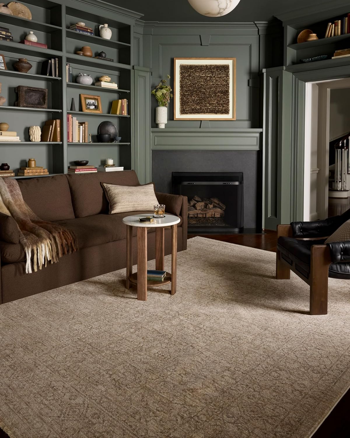 Loloi Newman Collection NEW-01 Taupe/Bone 5'-3" x 7'-6" .37" Pile Height, Area Rug, Soft, Durable, Non-Shedding, Easy Clean, Rug for Living Room Taupe / Bone 5'3" x 7'6" (Rectangular)