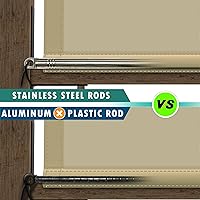 Vista 3 de Amgo 11' W x 26' L Toldo de pergola impermeable gris UPF50 para toldo de sol, tela de 220 GSM para patio al aire libre, 95% de bloqueo UV, incluye