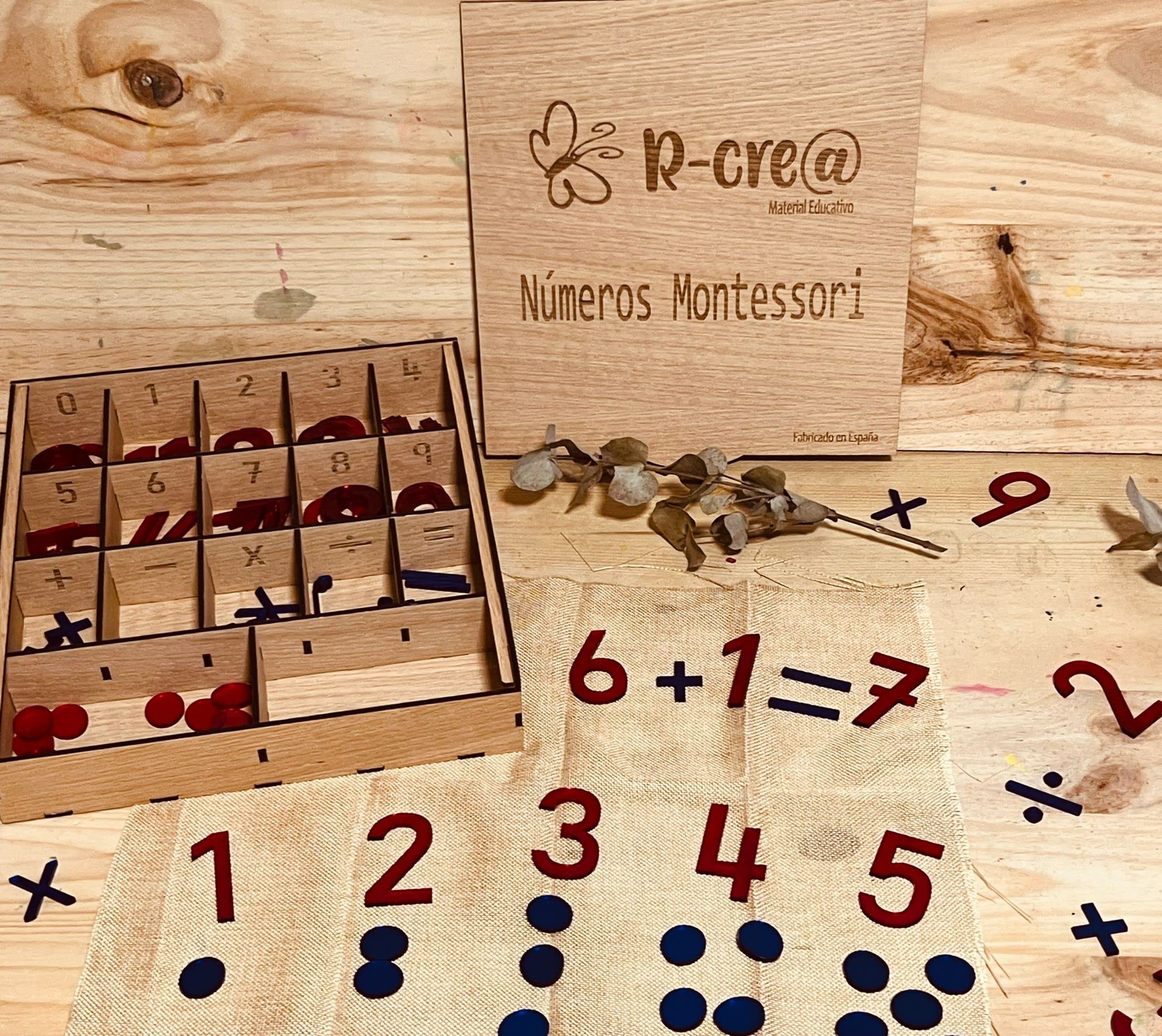 Scatola dei Numeri Montessori – Materiale Educativo per la Matematica | Numeri in Metacrilato Trasparente per Tavolo Luminoso | Ideale per Prime Operazioni e Apprendimento Visivo