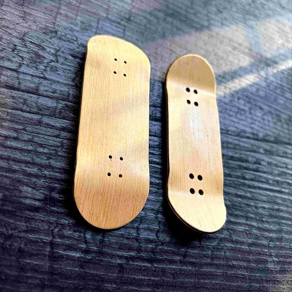 Professional 6-Layer Bamboo Fingerboard Mini Skateboard Complete100x33mm Deck +Axle Washers 34mm Silvery Trucks |Old School 20th Anniversary Edition Green Wheels