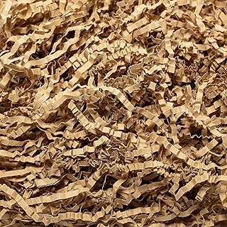 Wowxyz 1 LB Crinkle Cut Paper Shred Brown Crinkle Shredded Paper for Gift Baskets - Gift Box Bag Filler - Kraft Confetti Stuffing for Birthday, Holiday Present Packaging Wrapping