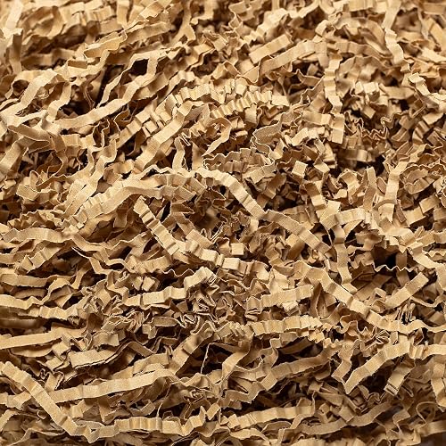 Wowxyz 2 LB Crinkle Cut Paper Shred Brown Crinkle Shredded