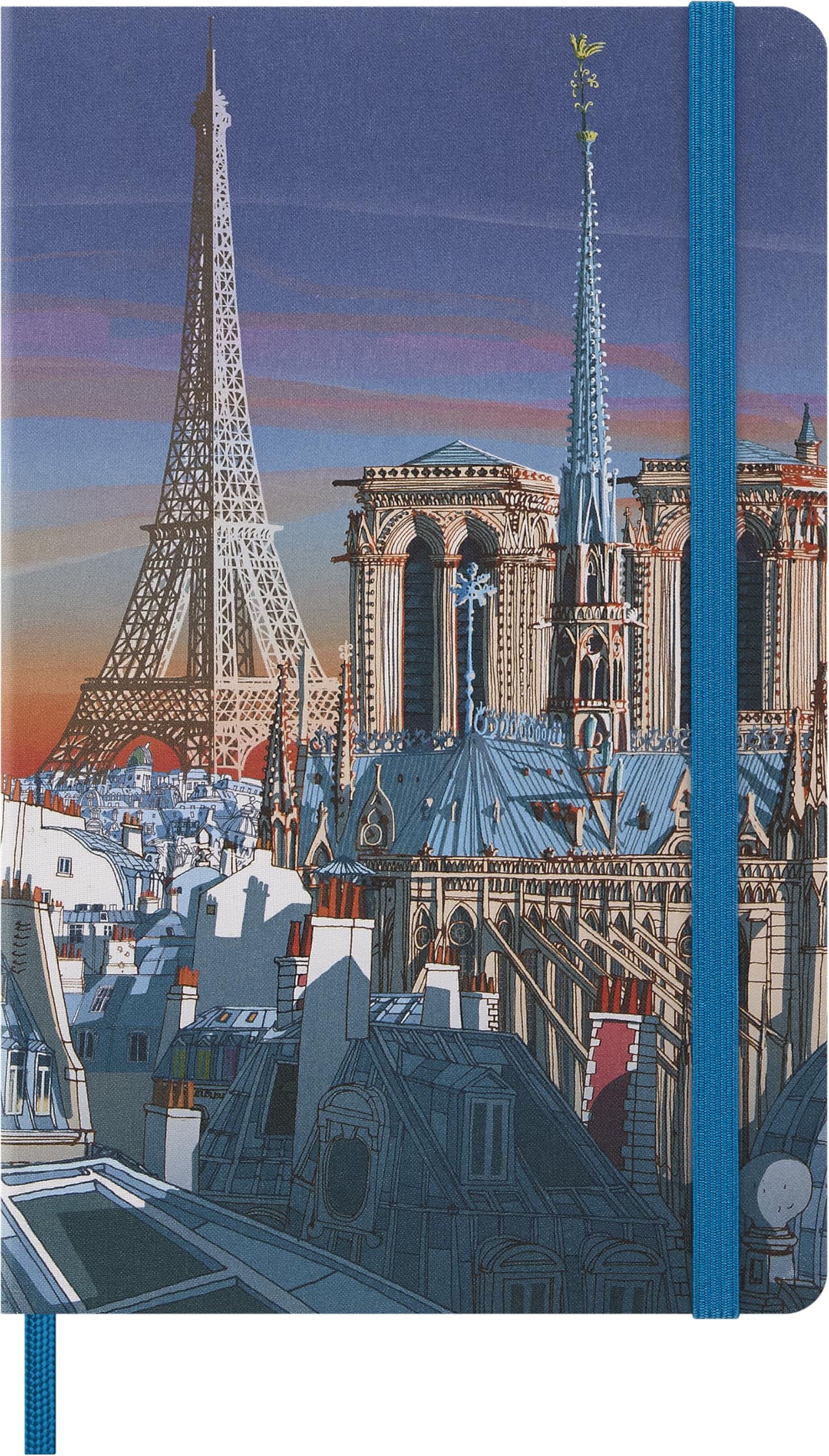Moleskine I Am Paris Ruled Notebook, Hard Canvas Cover and Elastic Closure, Large 13 x 21 cm, Paris Theme