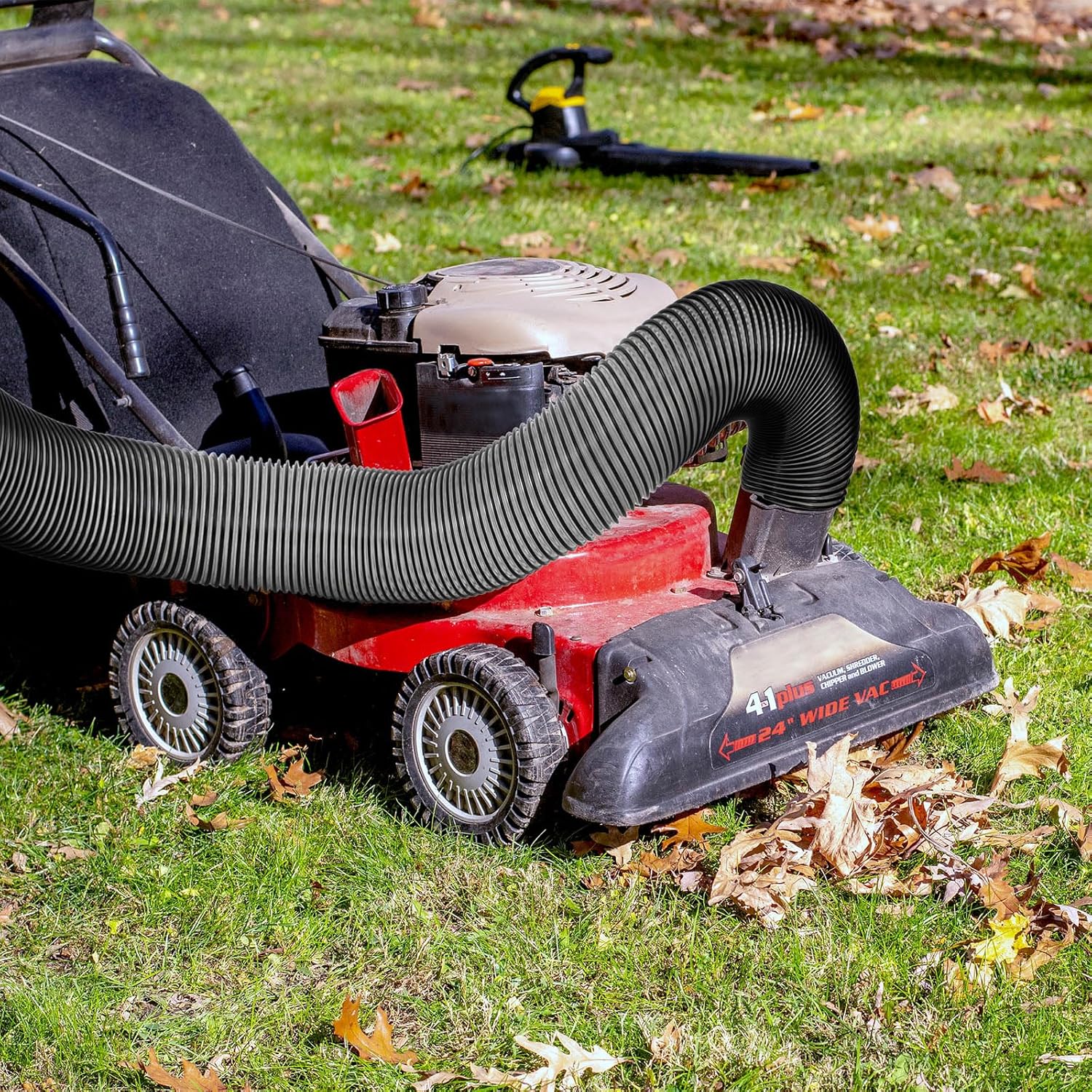 Pangda 6 Inch 8 Feet Lawn Vacuum Hose PVC Flexible Grass Catcher Leaf Collection Vacuum Hose Fits Most Brands