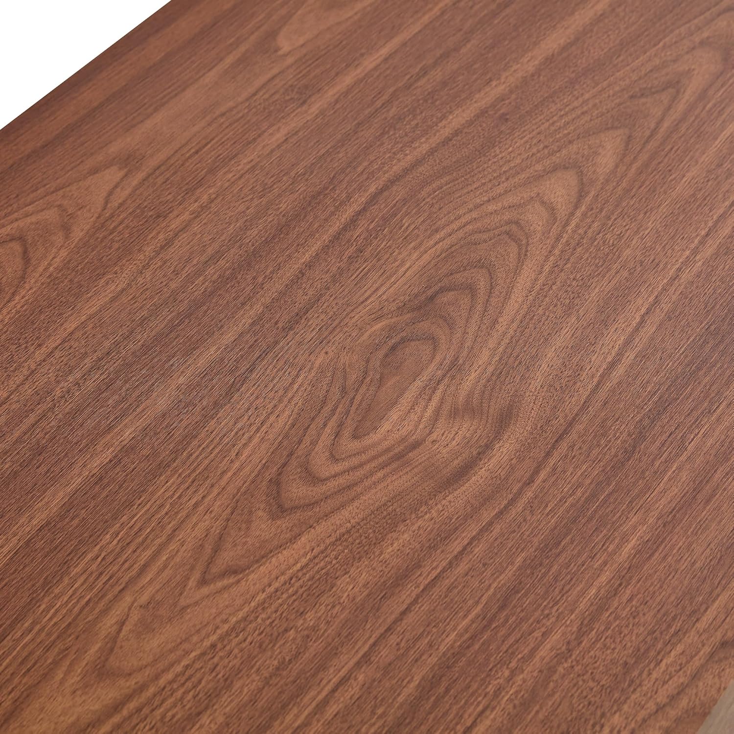 LKTART 39.37" Coffee Table with Storage, 2-Tier Mid Century Rectangular Accent Table with Thick Tabletop, Rustic Style Cocktail, Center Table for Living Room, Office, Apartment (Walnut)