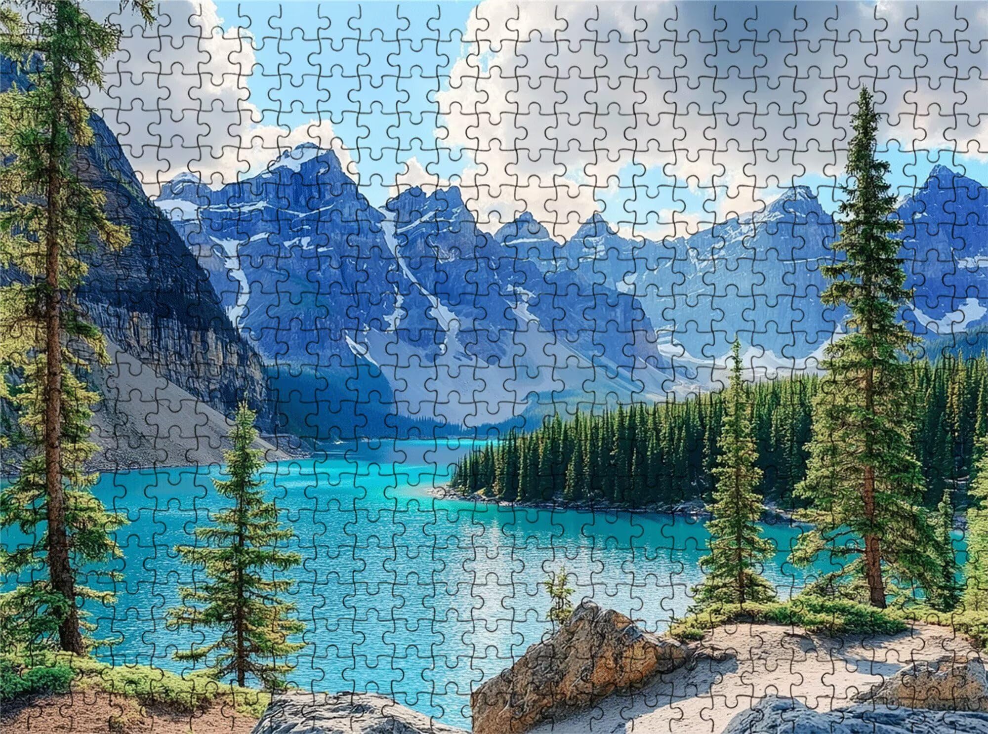 Puzzle 2000 elementów, krajobraz jezioro (2) Puzzle 2000 elementów dla dorosłych i dzieci, Premium artystyczna łamigłówka, 99,5x70,5 cm Klasyczna gra Puzzle dla dorosłych, wystrój domu, prezent dla