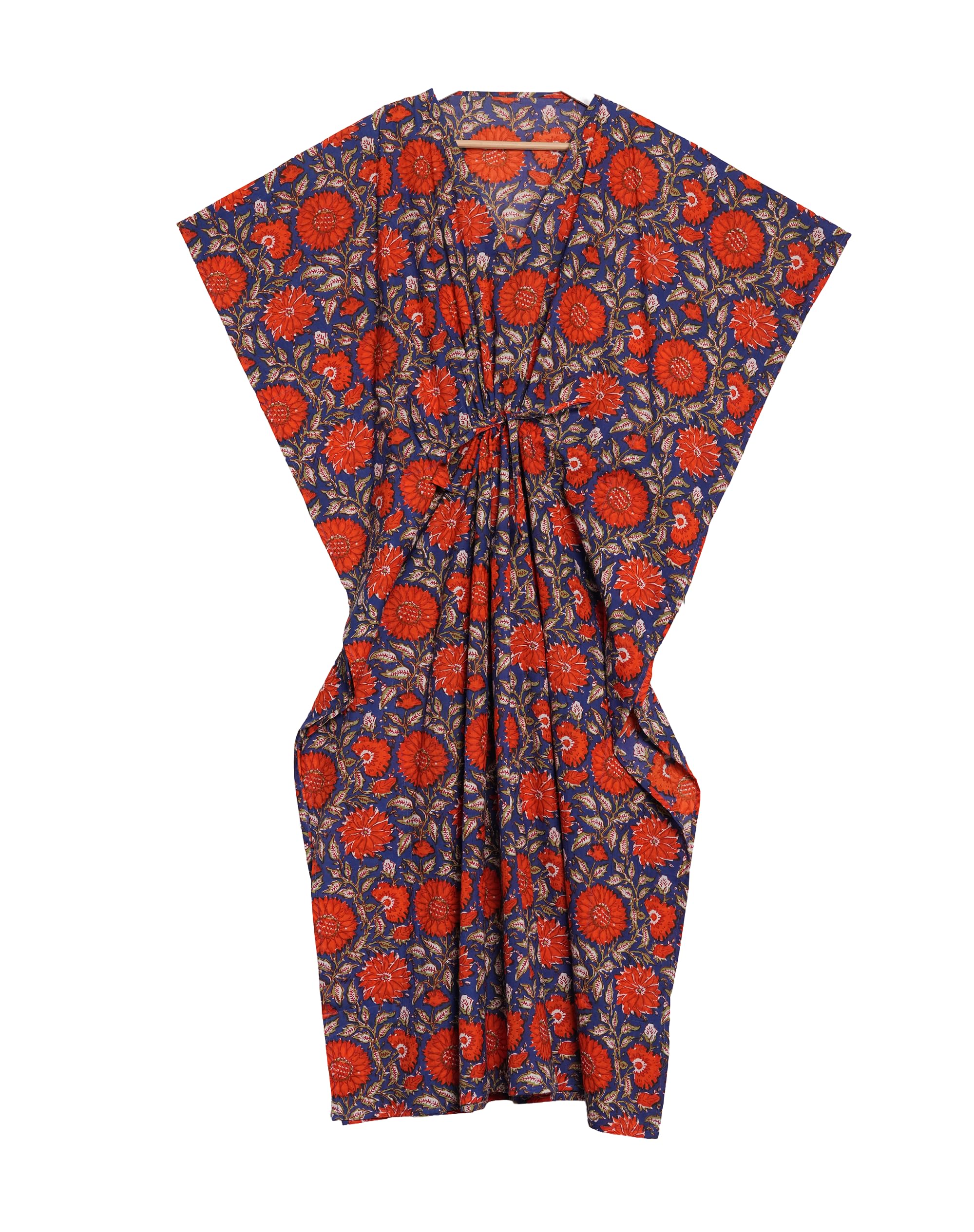 Robe longue décontractée caftan maxi coton imprimé bikini couverture - 7