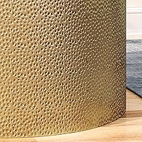 Vista 6 de Christopher Knight Home Rache Modern Round Coffee Table with Hammered Iron, Gold, 26. 00” L x 26. 00” W x 17. 00” H