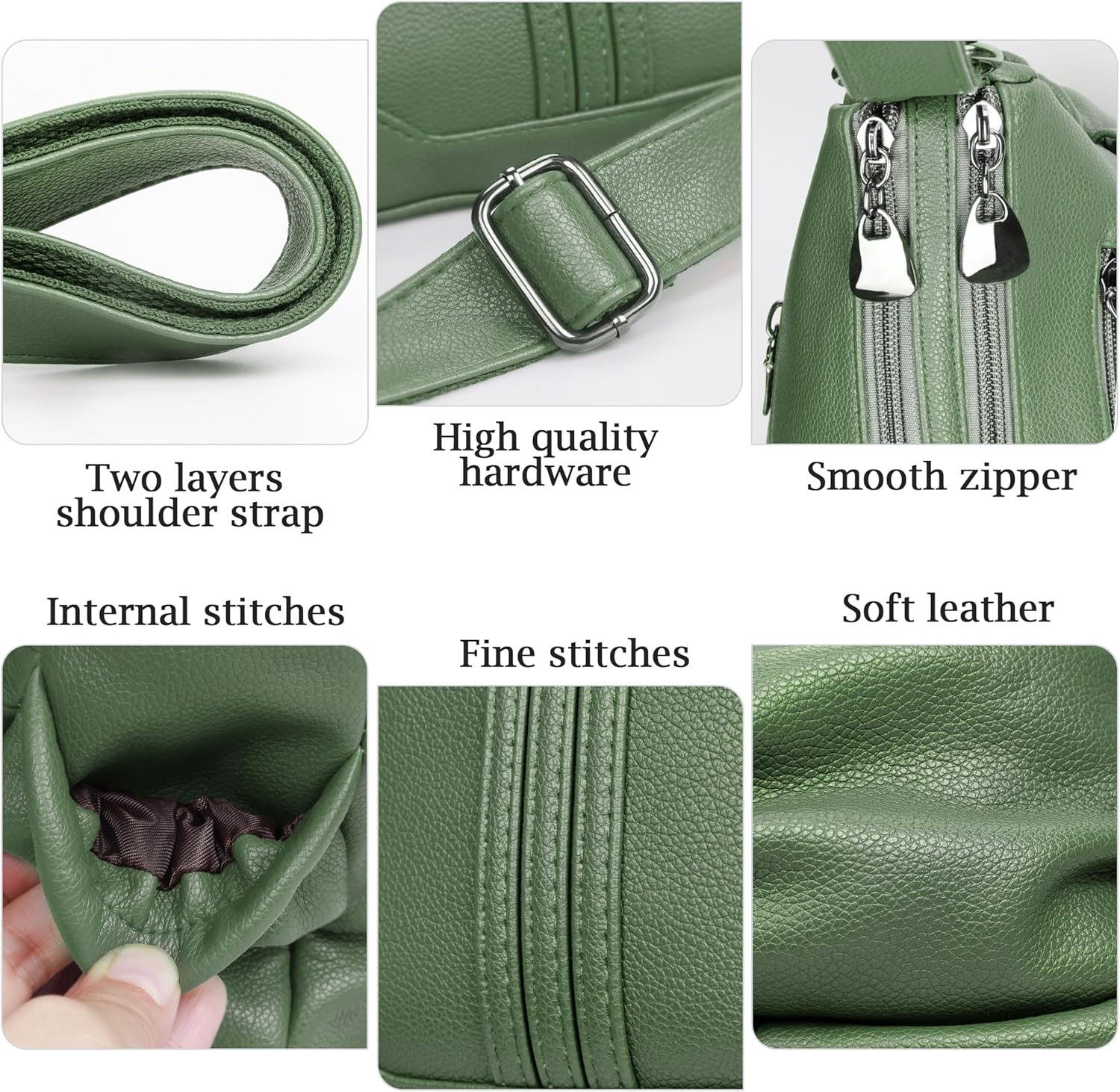 Women Soft PU Leather Shoulder Handbag Multi Pocket Crossbody Bag Ladies Medium Roomy Purses Fashion Tote Top Handle Satchel - Image 5