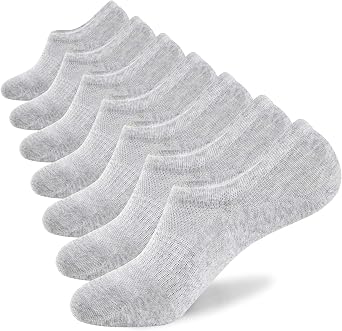 WANDER No Show Socks Mens 7 Pair Thin Non Slip Invisible Cotton Durable Sox