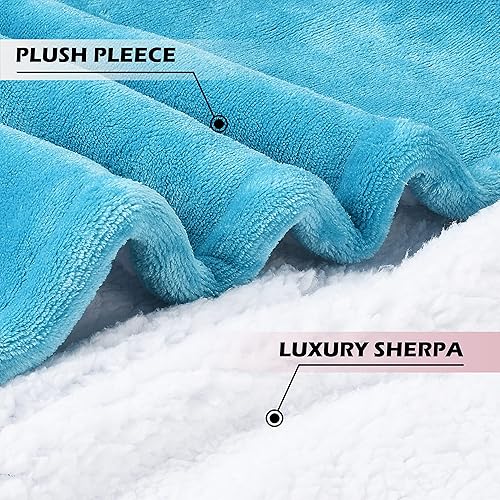 Miniatura 6 de Catalonia Sudadera con capucha con cremallera, abrigo de sherpa de gran tamaño para hombres y mujeres, regalo cómodo para ella, color aguamarina