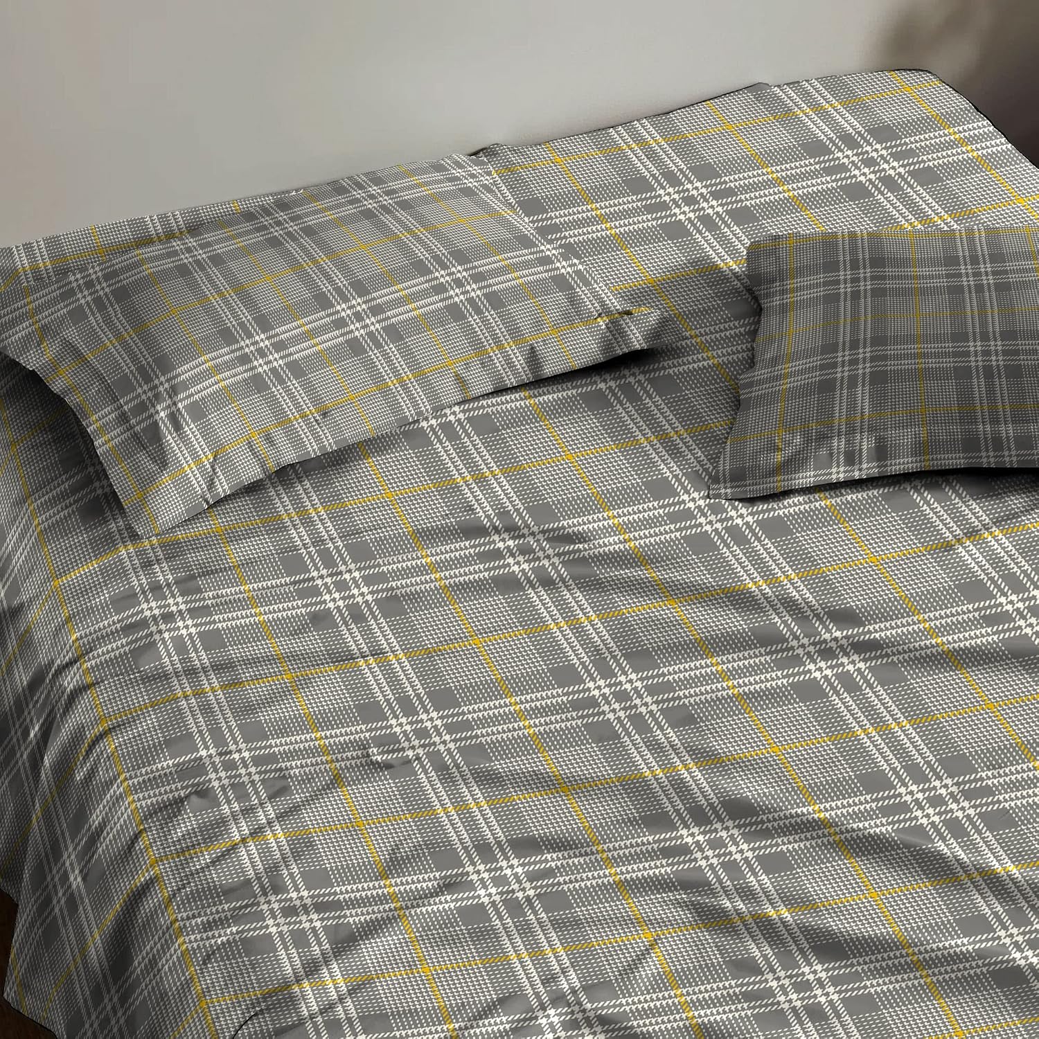 TRIDENT | 4-Piece Bedsheet Set | Bedding Sheets and Pillowcases | Soft & Smooth | Deep Pocket | Peach Percale | Hotel Luxury Sheet | Queen Size | Cora