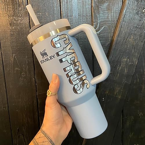 Miniatura 1 de Holographic Layered Name Decal, Decal With Outline Name Sticker with black background outline, Custom Name Decals for TumblerStanleyYetiBottleCup