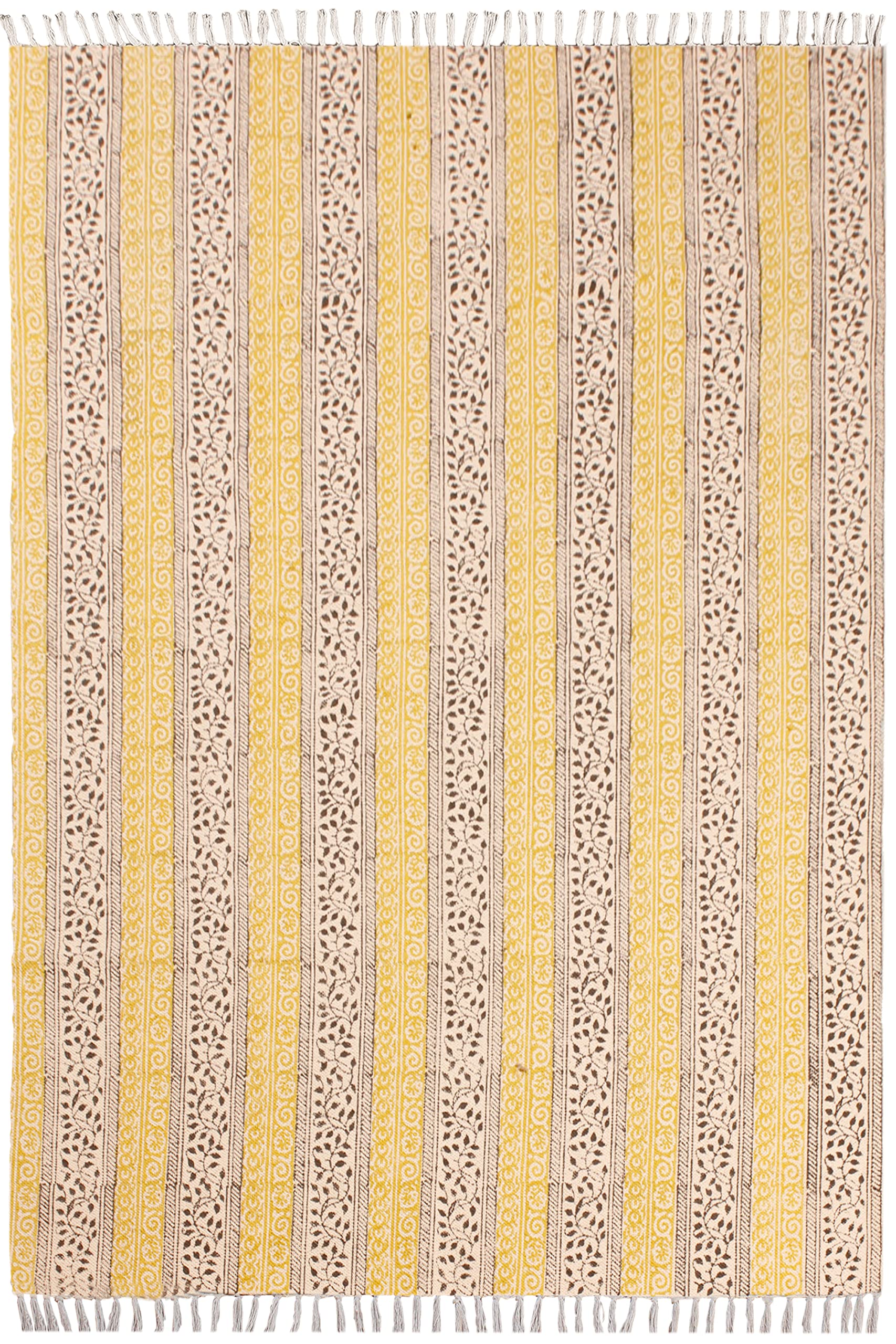 Tapis de salle de bain bohème en coton haut de gamme, fini rustique beige chic