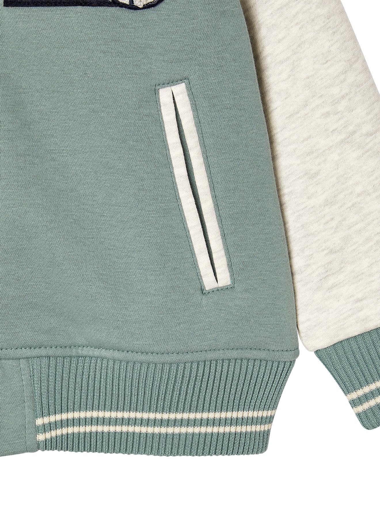 Vertbaudet College-Sweatjacke mit Aufnäher Jungen