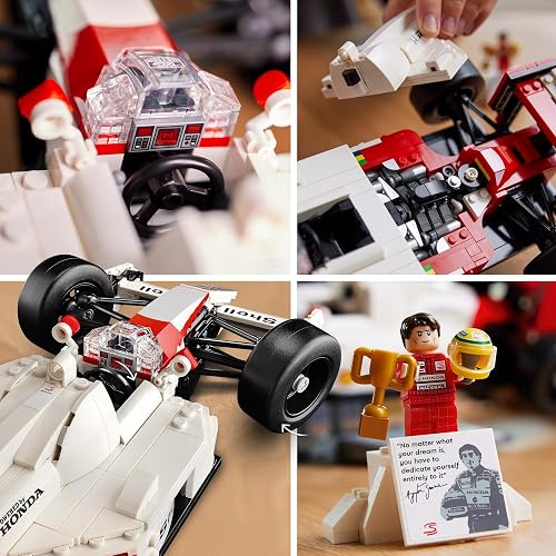 LEGO Icons McLaren MP4/4 et Ayrton Senna, Set de Construction F1 pour Adultes, avec Une Minifigurine, Idée Cadeau pour Un Anniversaire pour Fans de Modèles Réduits de Voiture de Course 10330 - 5