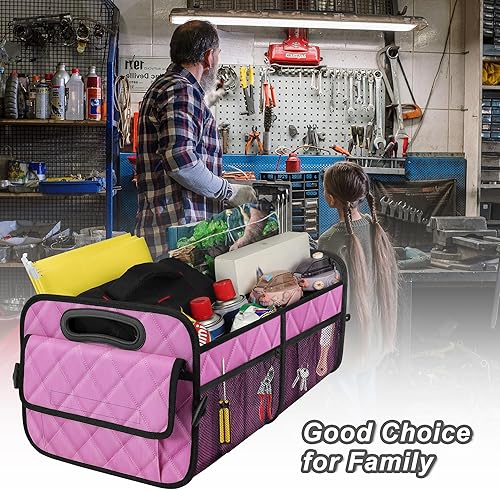 Miniatura 6 de Deosk - Organizador de maletero de auto para SUV, almacenamiento con 6 bolsillos grandes, accesorios unisex, de poliéster impermeable, 50 litros