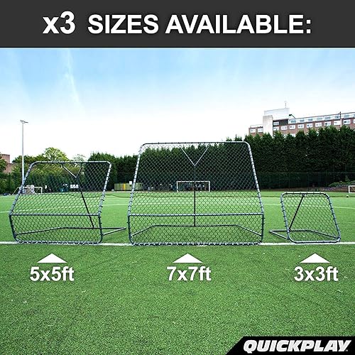 Miniatura 6 de QuickPlay PRO Rebounder - Entrenador multideportivo de ángulo ajustable disponible en 3 x 3 pies, 5 x 5 pies y 7 x 7 pies, rebote de fútbol o