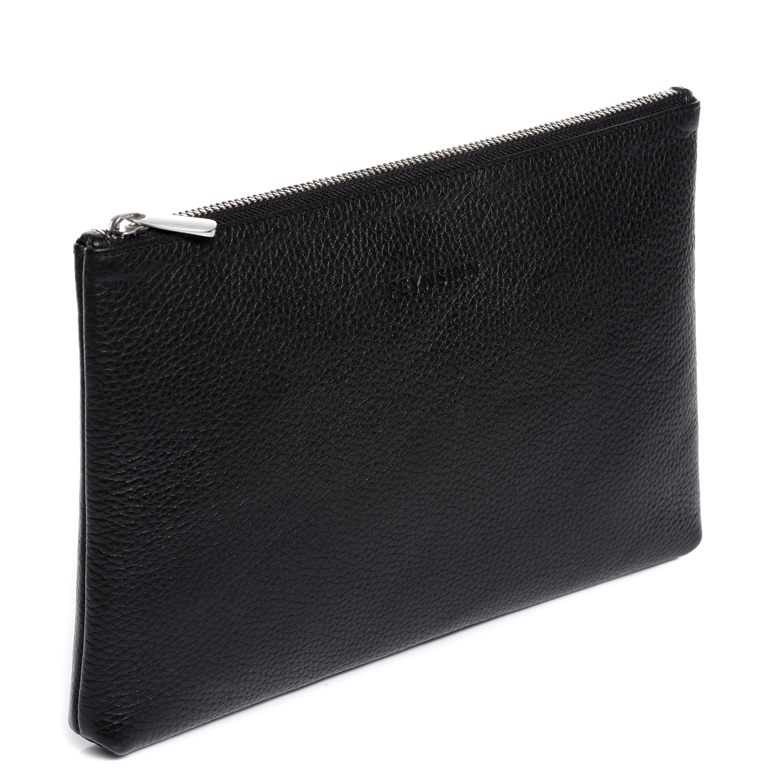 Berlin Kosmetiktasche NEA aus Nappa-Leder I Schminktasche klein für Damen I Make Up Bag schwarz handgefertigt