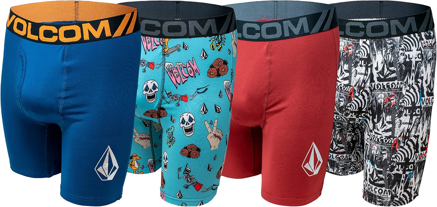 Mens Mesh Boxer Briefs 4 Pack Poly Spandex Performance Boxer