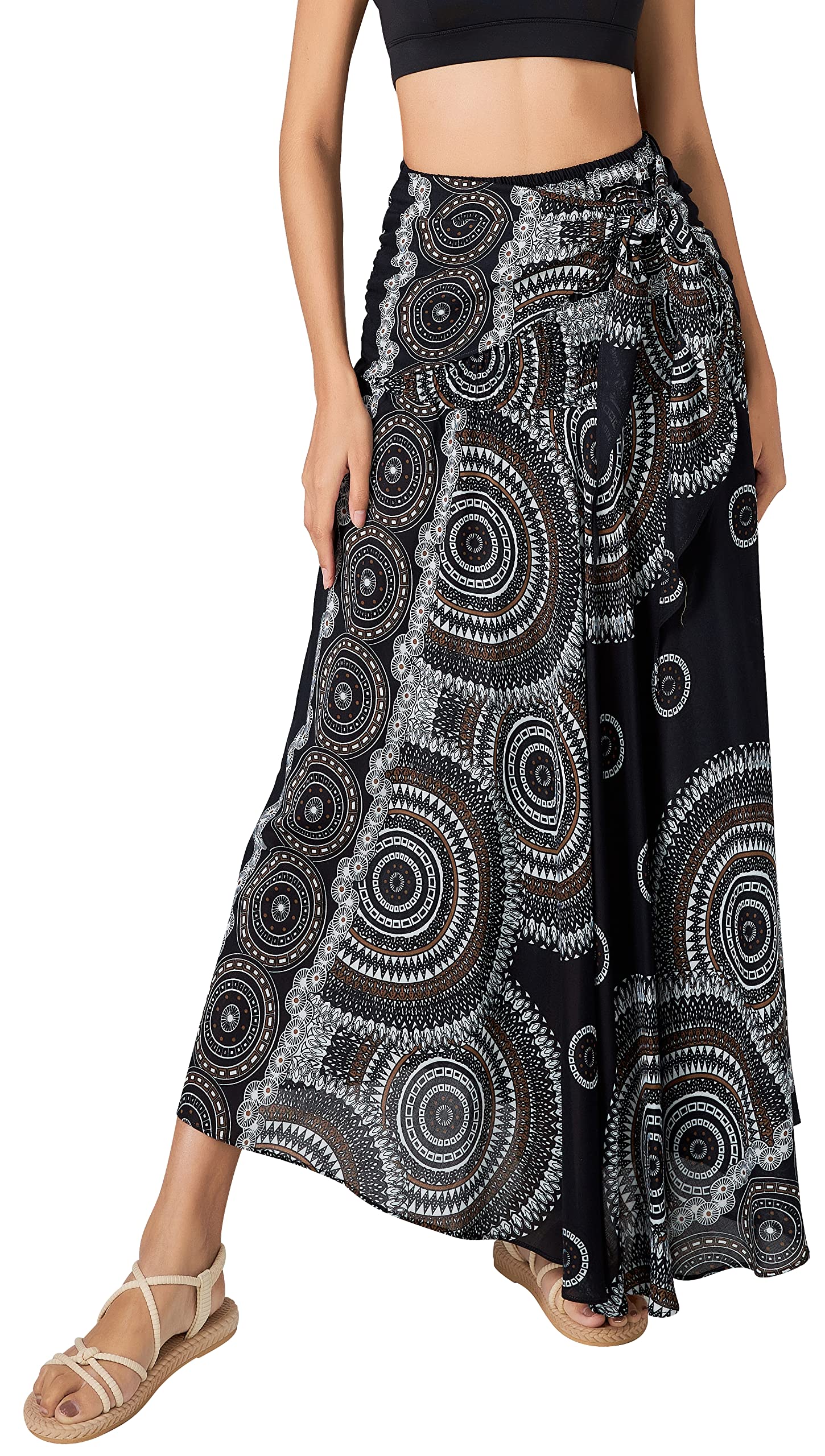 Joob Joob Long Boho Skirts for Women - Bohemian Hippie Maxi Summer Skirt