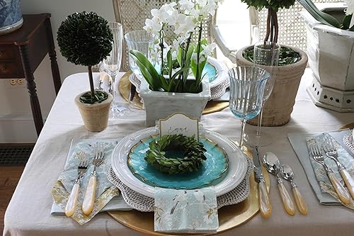 Miniatura 4 de Caspari Tarjetas de identificación de lugar troqueladas en forma de arco en lámina dorada, 8 por paquete