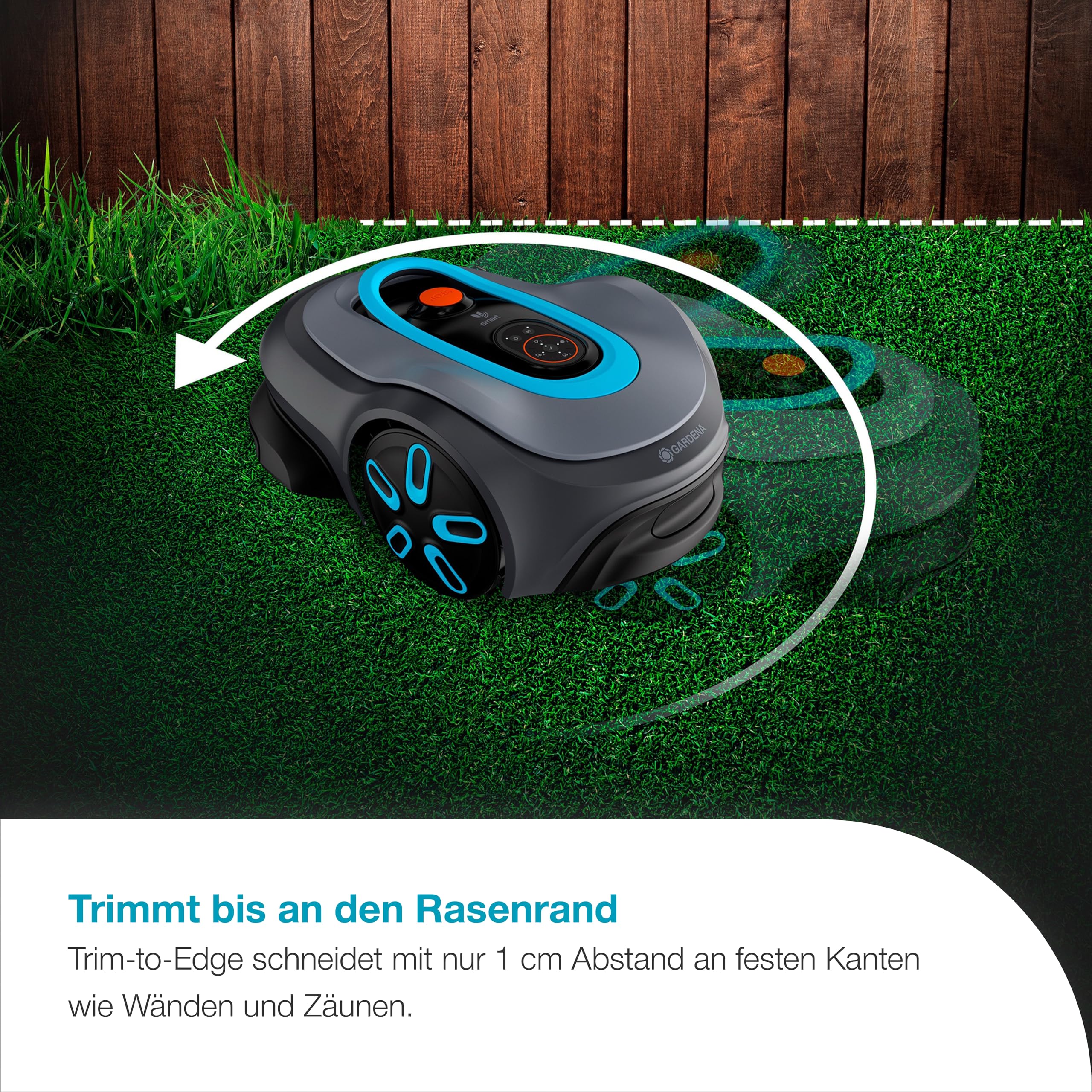 Gardena smart SILENO pro 600 m² Mähroboter, für Rasenflächen bis 600 m², LONA Intelligence, Trim-to-Edge, DuoConnect, leiser Betrieb, intelligenter Mäher mit App Steuerung (19802-20)