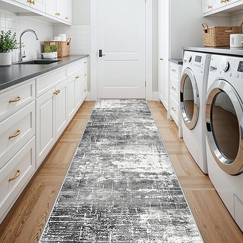 Miniatura 690 de Alfombra lavable para pasillo y de cocina, alfombra de entrada, vintage, suave para el suelo, alfombra antideslizante para interiores, para baño