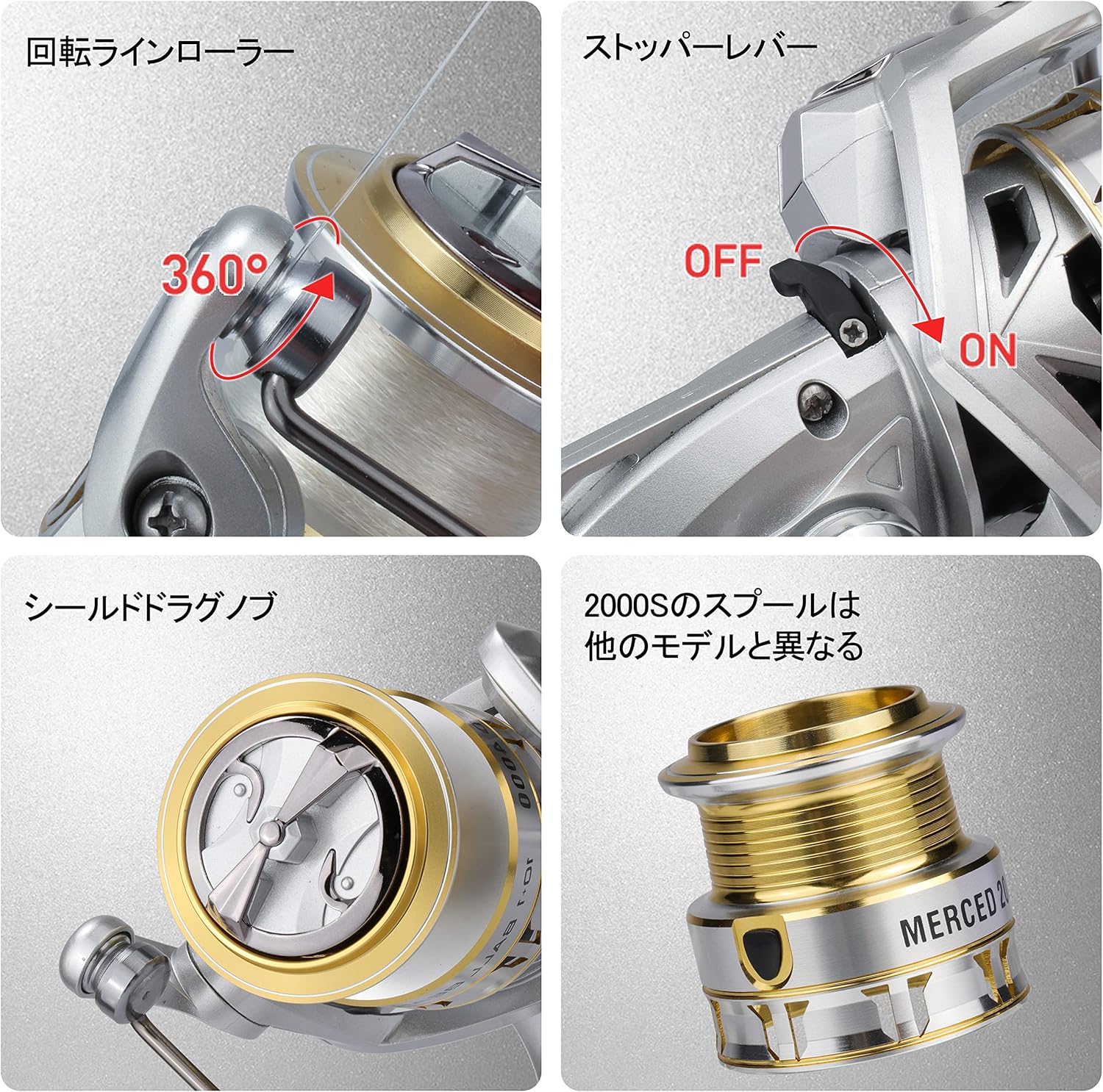 Amazon ランケル Runcl スピニングリール 最大ドラグ力11kg 10 1bb 左右交換ハンドル ギア比4 9 1 5 2 1 軽量 遠投用 穴釣り 淡水釣り 海釣り アジング リール 00s 3000 4000 5000 Runcl スピニングリール