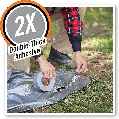 Miniatura 4 de Gorilla Cinta adhesiva resistente y ancha, 2.88" x 30 yardas, plateada, (paquete de 4)