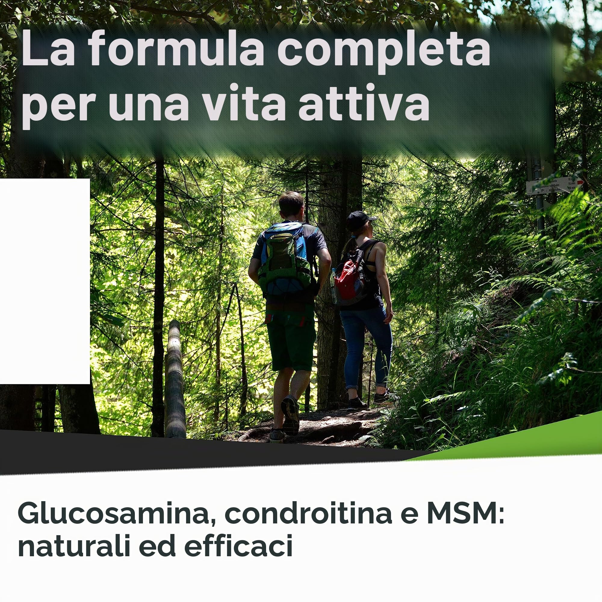 Glucosamina, condroitina e MSM ad alto dosaggio 4500 mg al giorno, fornitura di 1 mese testata in laboratorio, 585 capsule (3)