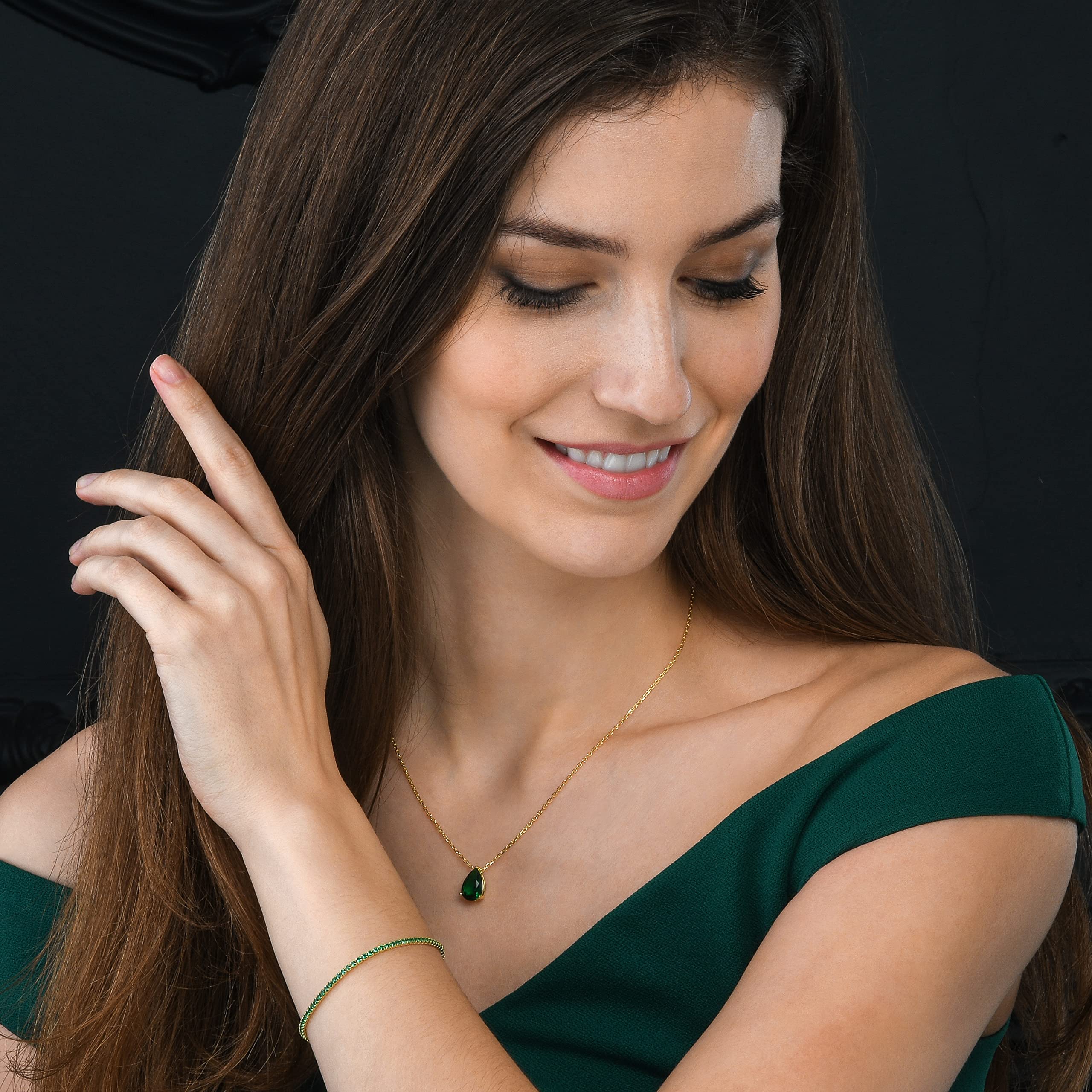 namana 925 Sterling Silber Tennis Armbänder für Frauen und Mädchen, zierliches Tennisarmband mit Zirkonia Steinen, Sterling Silber Schmuck-Geschenke für Damen