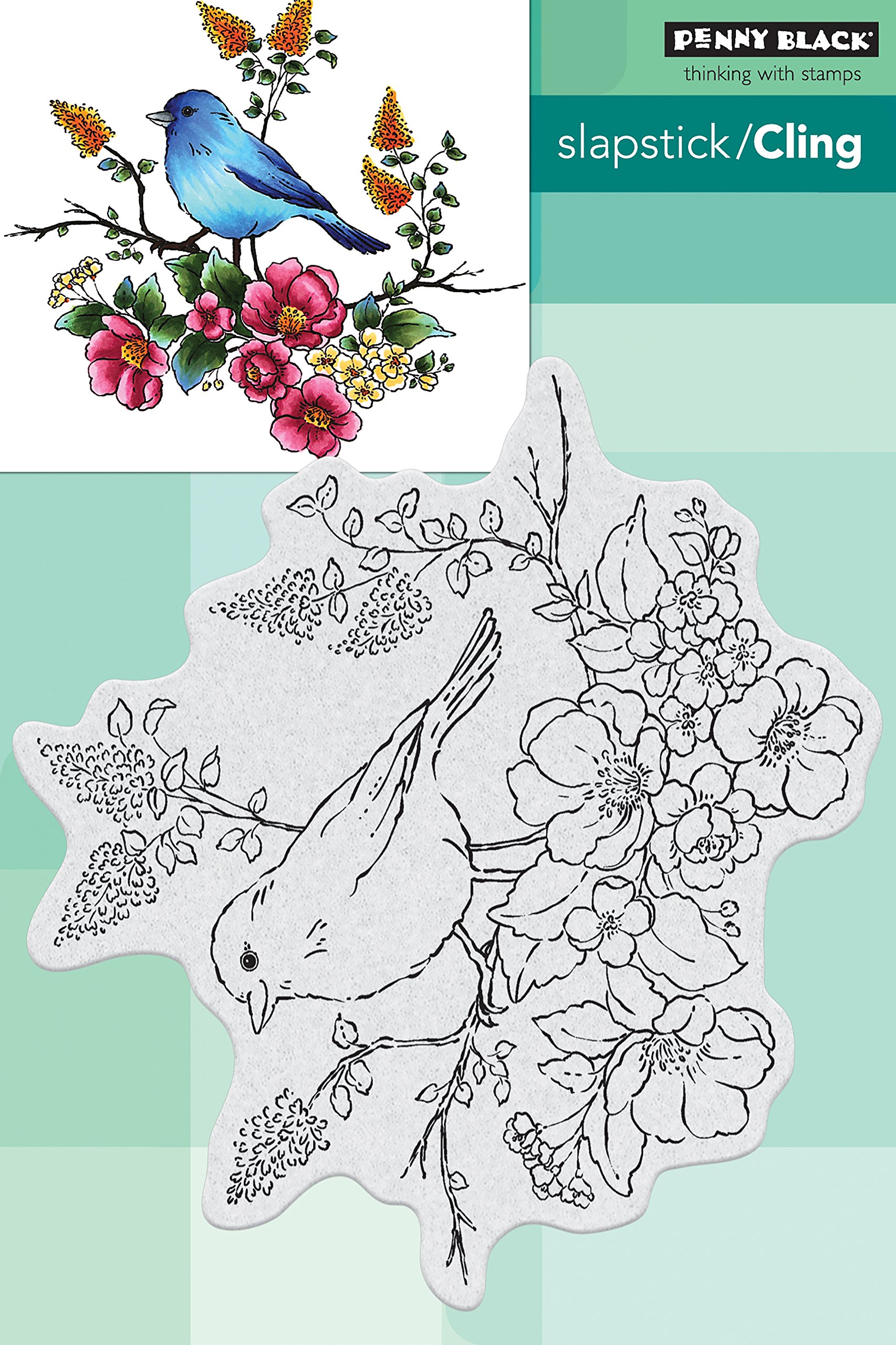 Penny Black Cling Stamps-Flower Perch