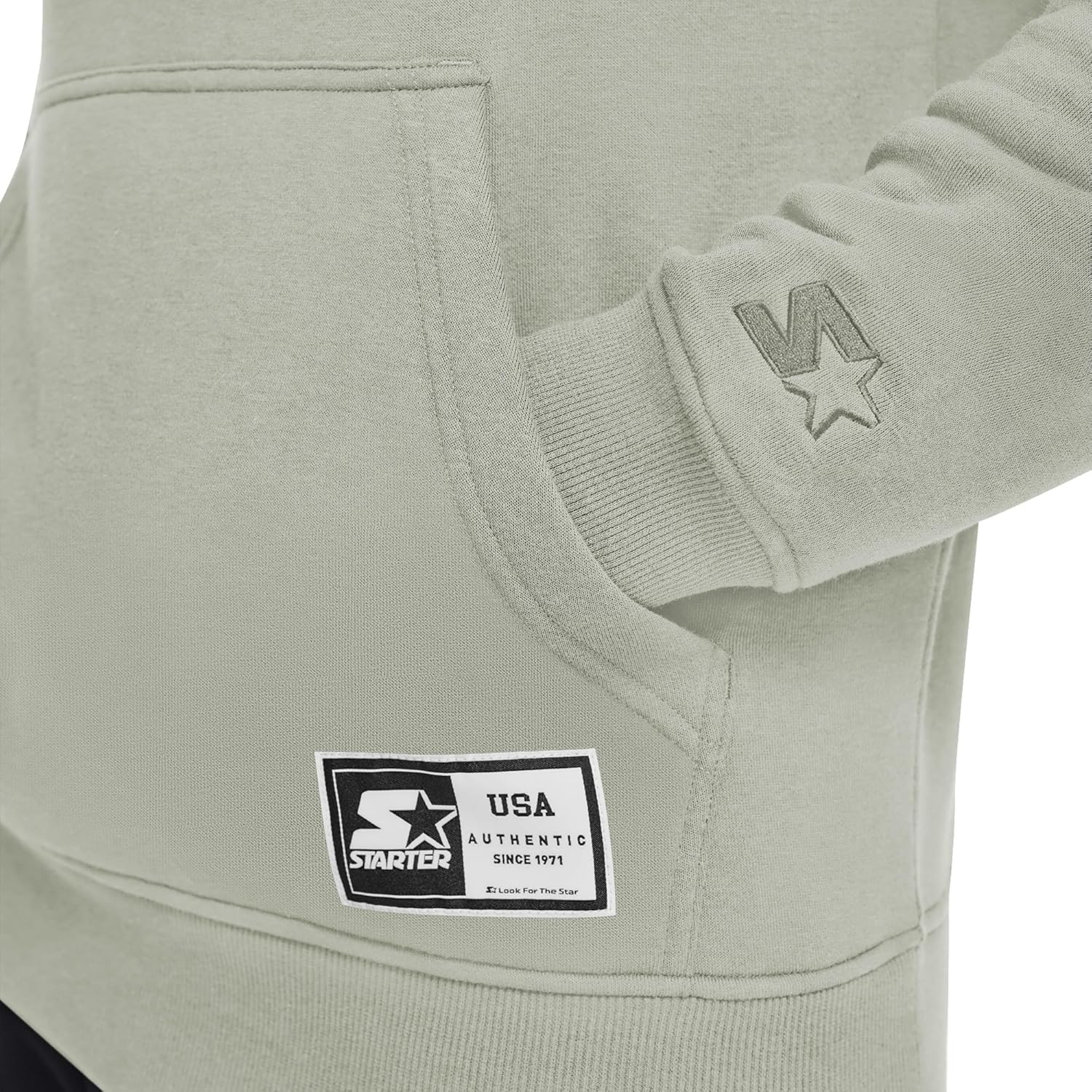 STARTER mens Classic Fit Fleece Embroidered Hoodie - Image 7