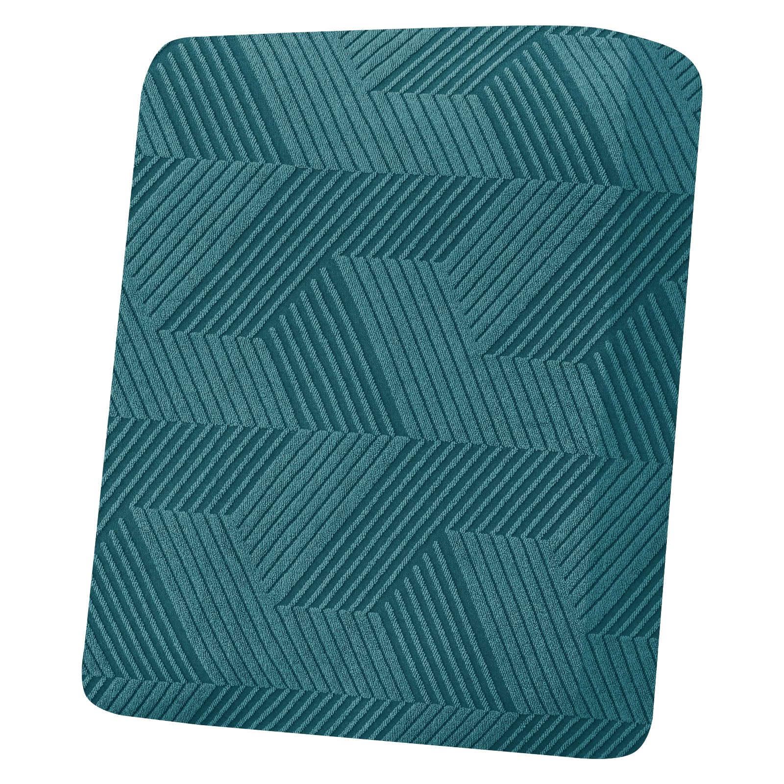 XINEAGE Sofa Seat Cushion Cover, Geometrical Jacquard Couch Cushion Slipcovers Stretch, Replacement for Individual Cushion with Elastic Bottom & Non-Slip Strap (Large 1 Seater, Peacock Blue) โ image 1