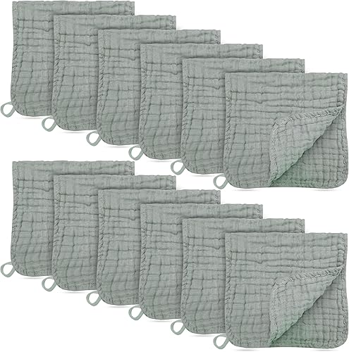 Miniatura 22 de Paños de baño para bebé - Paños de baño de muselina 100% algodón suaves y toallas absorbentes para bebés recién nacidos, niños, niñas y niños -