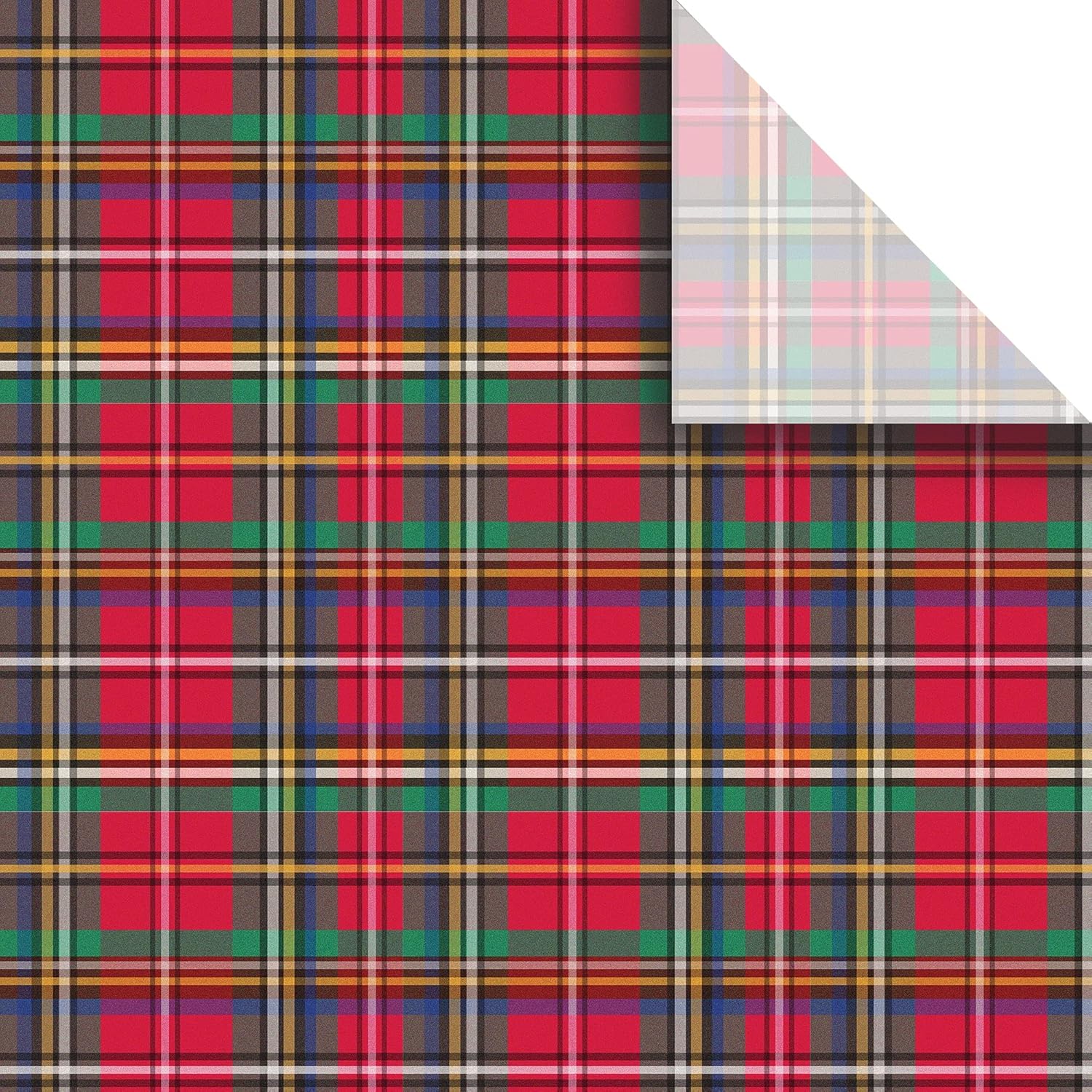 Jillson Roberts 20" x 30" Printed Christmas Gift Tissue, Tartan (48 Folded Sheets)