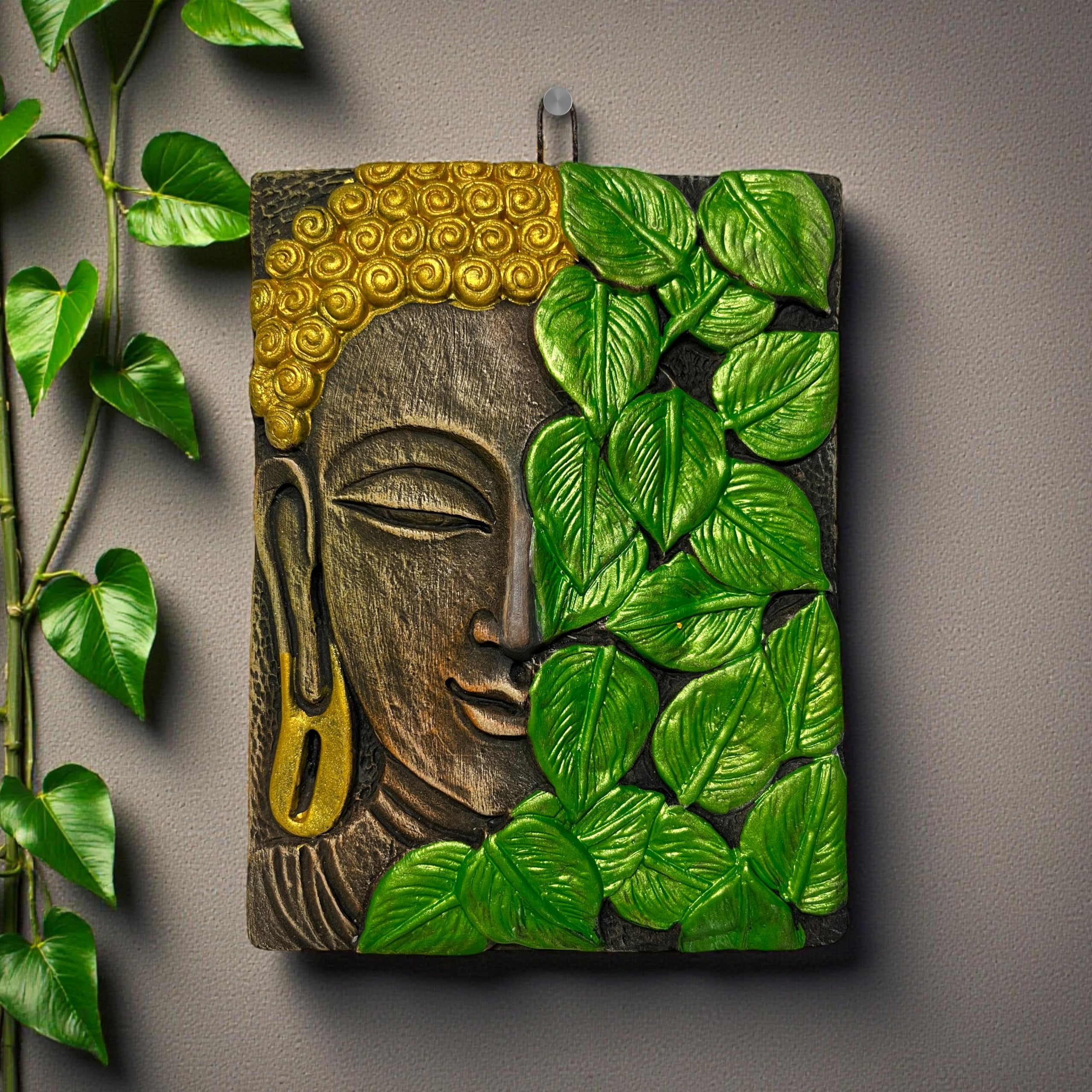 Shiv Parvati Terracotta Wall Hanging - Divine Home Decor -14
