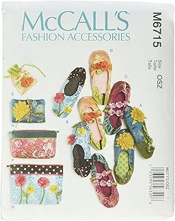 McCall's Patterns M6715 Slippers, Jewelry Pouch, Zipper Bags and Jewelry Case Sewing Template - Buy now