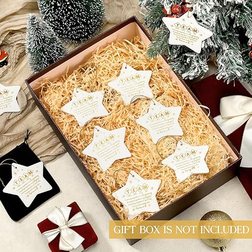 Vista 13 de Sieral 10 adornos navideños de agradecimiento para compañeros de trabajo, regalo de agradecimiento para empleados, regalo de adorno colgante