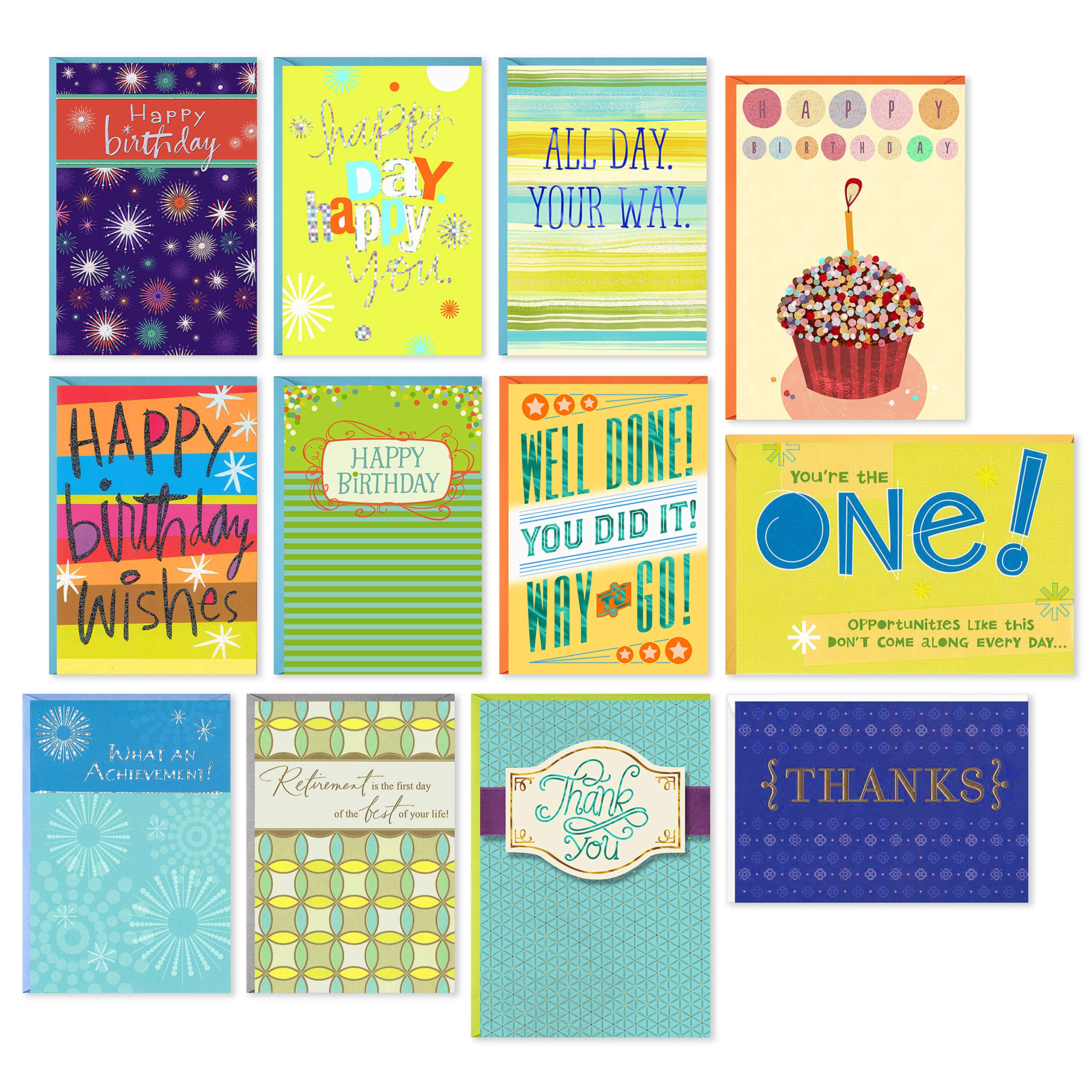 Amazon.com : Hallmark Coworker Office Essential Cards Assortment (12 Cards  with Envelopes) : Office Products