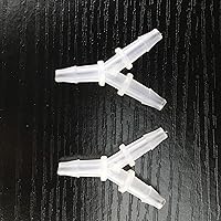 Vista 2 de PP polipropileno igual Barb Y Tee 5/16 pulgadas manguera ID conector de montaje de plástico barco agua aire acuario O2 combustible para tubo