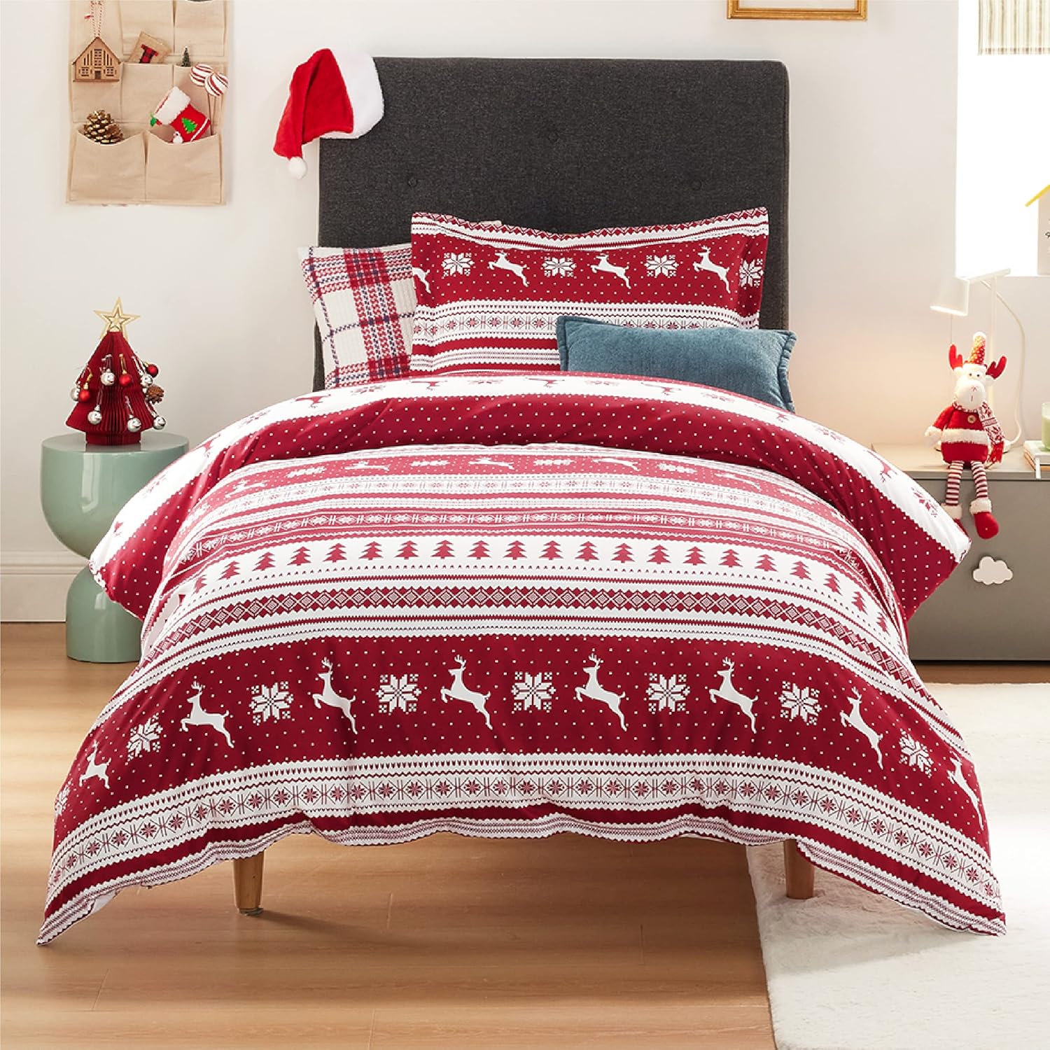 Bedsure Christmas Duvet Cover Twin Holiday Duvet Cover