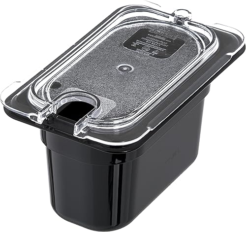 Miniatura 7 de Carlisle FoodService Products 3068703 Bandeja de plástico para alimentos, tamaño 19, 4 pulgadas de profundidad, color negro (paquete de 6)