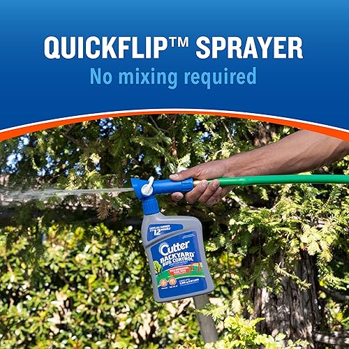 Miniatura 9 de Cutter Concentrado en aerosol para control de insectos en el patio trasero (paquete de 6), mata mosquitos, pulgas y hormigas enumeradas, 32 fl oz