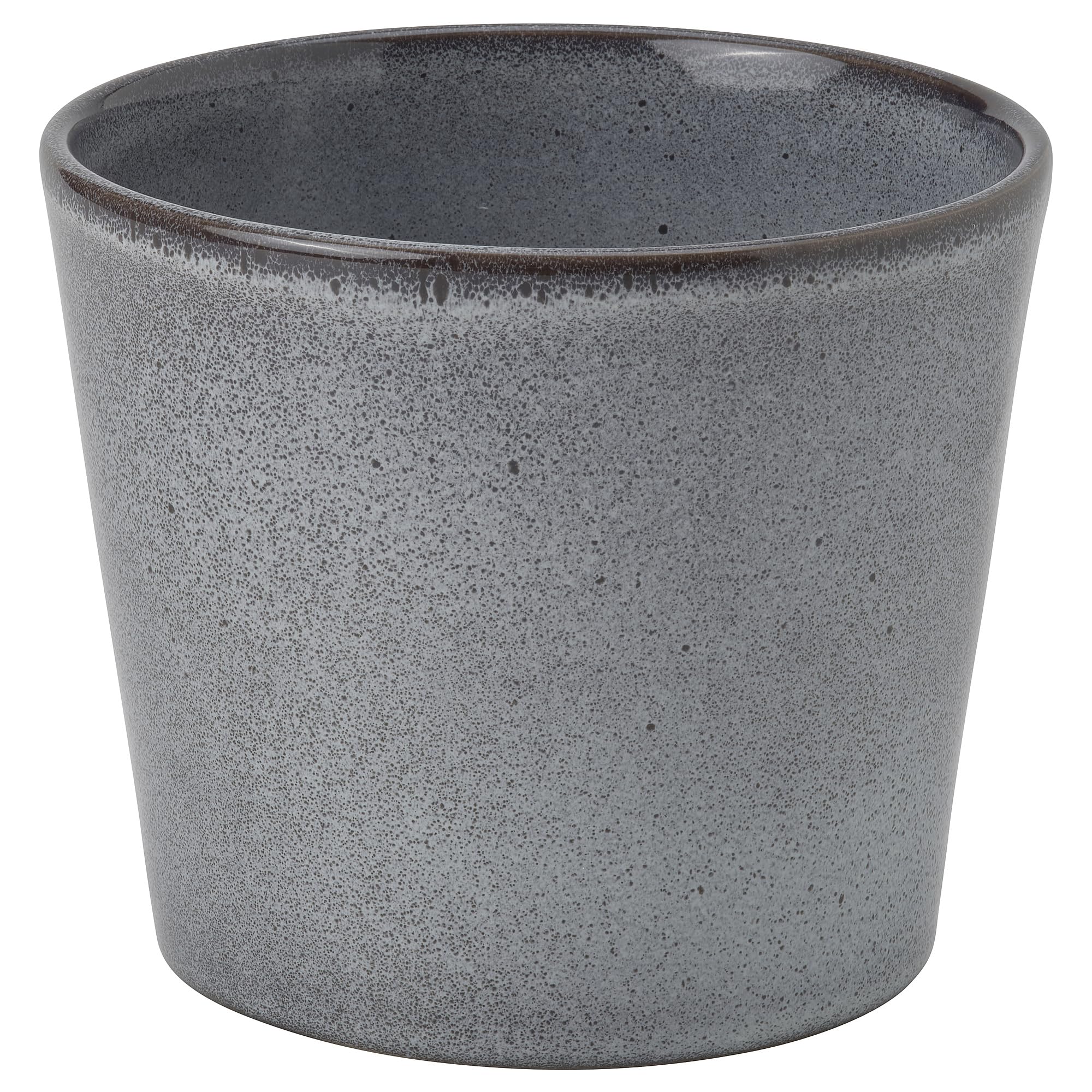 Pot de fleurs intérieur extérieur gris 24 cm pour balcon et salon
